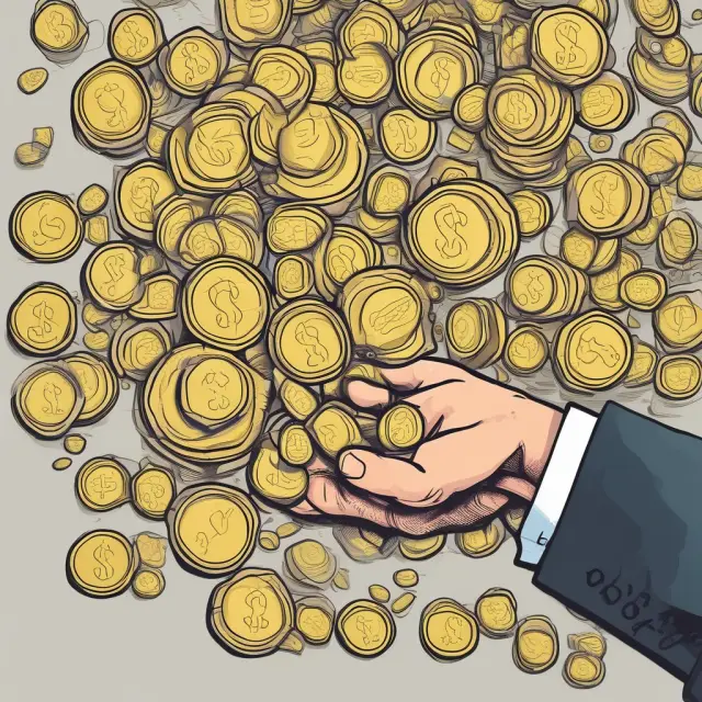 Gold coins flowing from a finance company to an offshore provider, representing cost savings through outsourcing