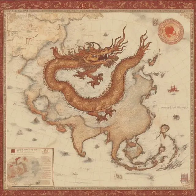 Chinese dragon flying above a world map, representing Chinese ODI
