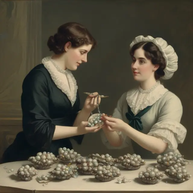 A salesperson persistently trying to sell a pearl to an oyster, representing the pressure and futility of over-selling.