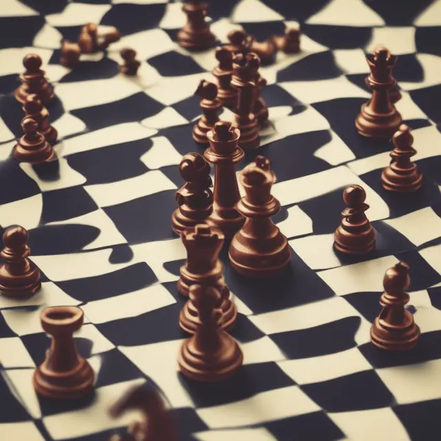 Buyers and sellers represented as chess pieces, balancing the OTC market