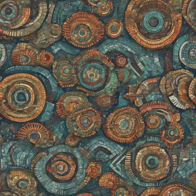 An intricate mosaic showcasing the interplay between asset turnover and ratio gears in motion, representing effective investment evaluation