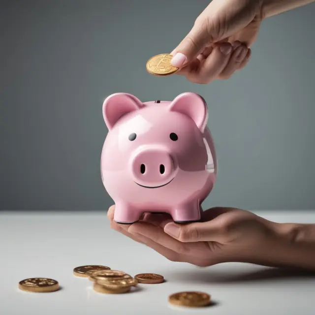 Bank providing overdraft loan: Coins pouring from empty piggy bank to customer