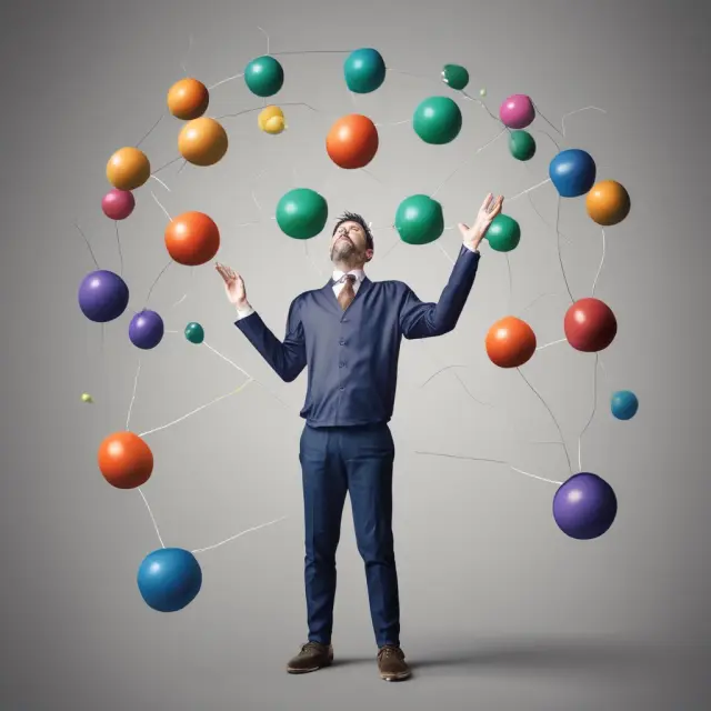 Person juggles bills while a credit union or high-interest savings account catches them