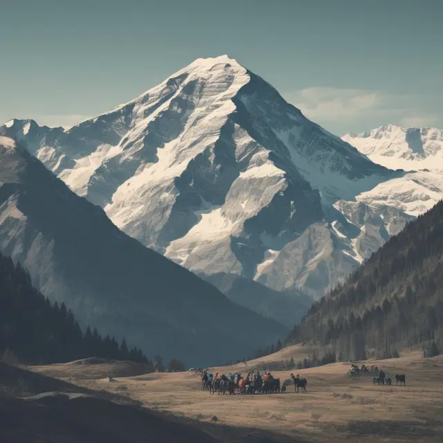 A mountain symbolizes an overfunded pension plan, offering stability and security for employees