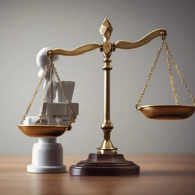A pension fund guardian, symbolizing regulations and compliance, holds balanced scales with various ERISA-compliant investment cubes