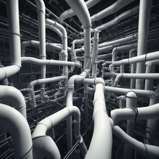 Indirect costs converge into a complex network, symbolizing their impact on product pricing and business operations.