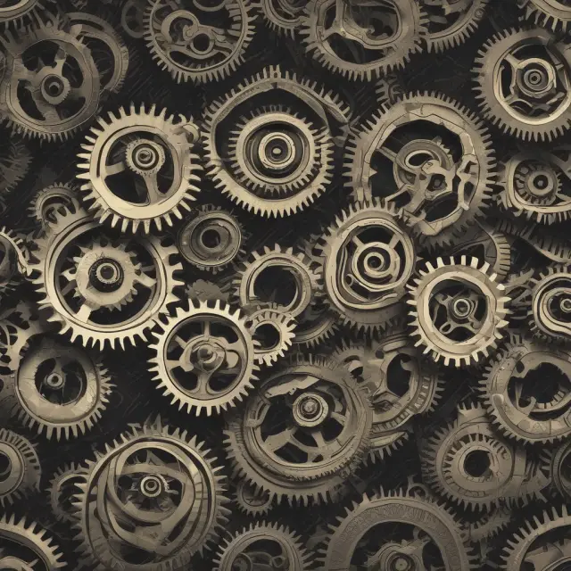 Gears turning smoothly, representing operational efficiency and low overhead costs