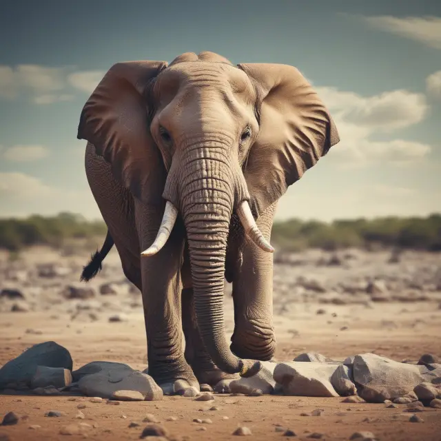 An elephant casting off heavy stones represents companies implementing strategies to lower operating expenses while maintaining quality and competitiveness.