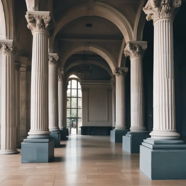 A table with four pillars representing rent, utilities, administrative costs, and insurance standing sturdily together, symbolizing the essential role they play in business overhead expenses