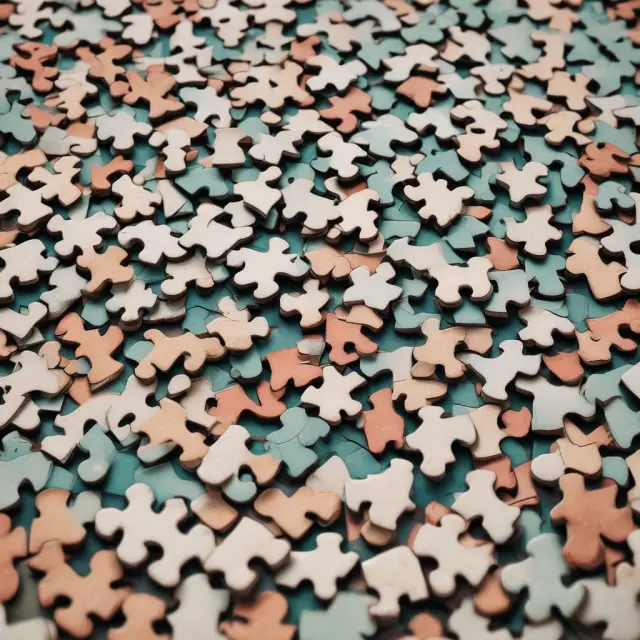 Excessive hedge pieces in a jigsaw puzzle illustrating the concept of over-hedging.
