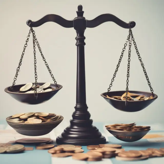 Two sets of scales representing competing local governments balance unevenly, symbolizing the potential implications of overlapping debt on borrowing costs and resource allocation