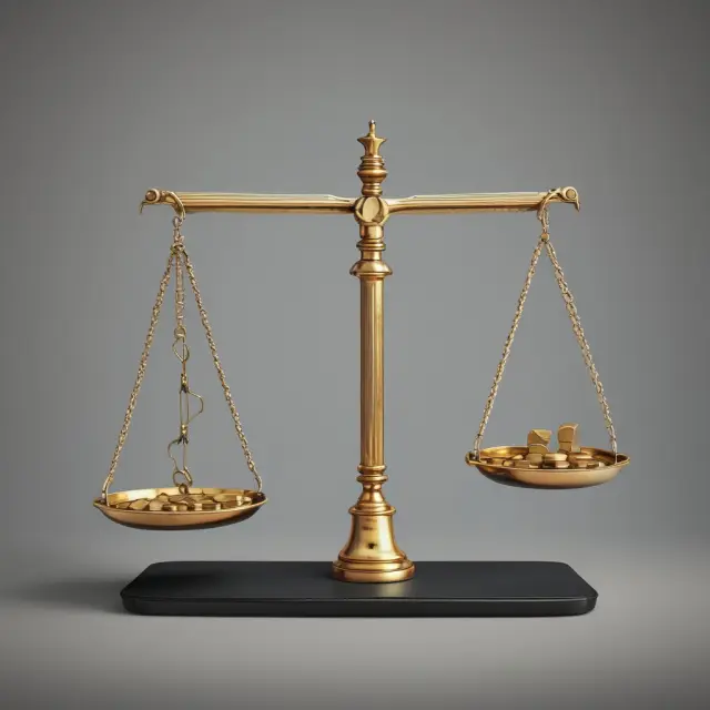 Image of a balance scale with one side holding coins representing credit and the other half empty, conveying managing credit limit effectively.