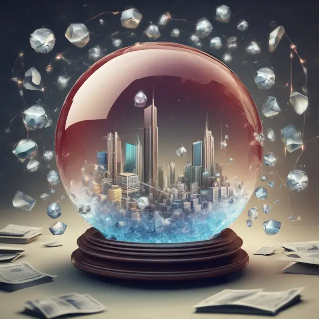 An intriguing crystal ball depicting oversubscribed stocks with increasing investor demand.