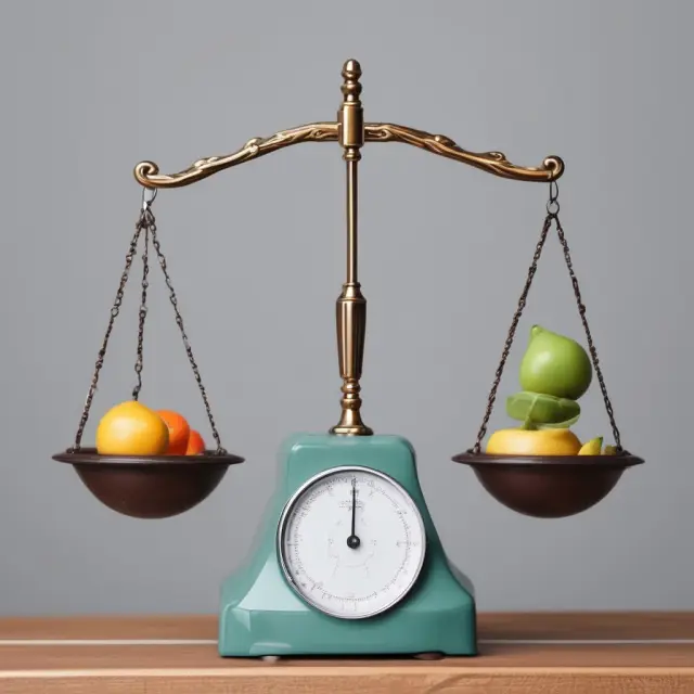 Scales illustrating the benefits and risks of overweight positions in investment portfolios