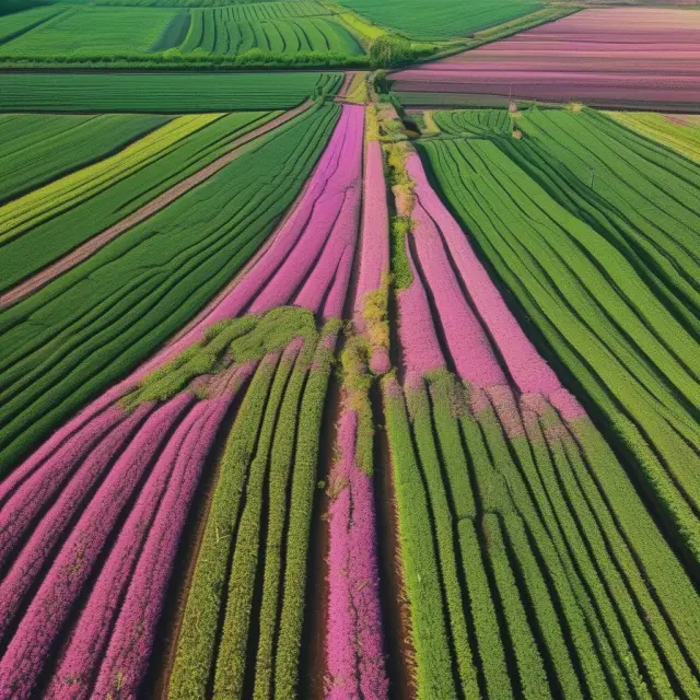 An image depicting an agricultural field flourishing with free cash flow instead of crops, symbolizing the financial growth and stability of volatile industries
