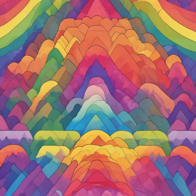 A kaleidoscope displaying p-values as vibrant colors, with lower values representing stronger evidence against the null hypothesis and higher values hinting at weaker associations.