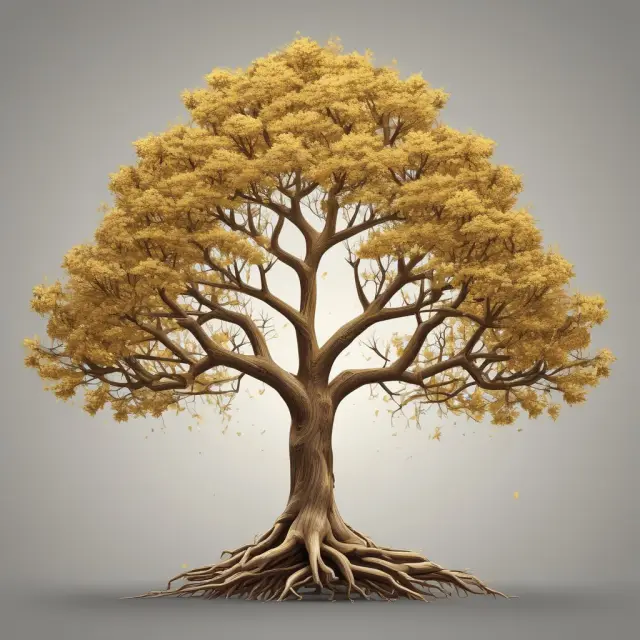 Golden branches growing from a whole life insurance tree, symbolizing the addition of Paid-Up Additional Insurance riders for enhanced coverage