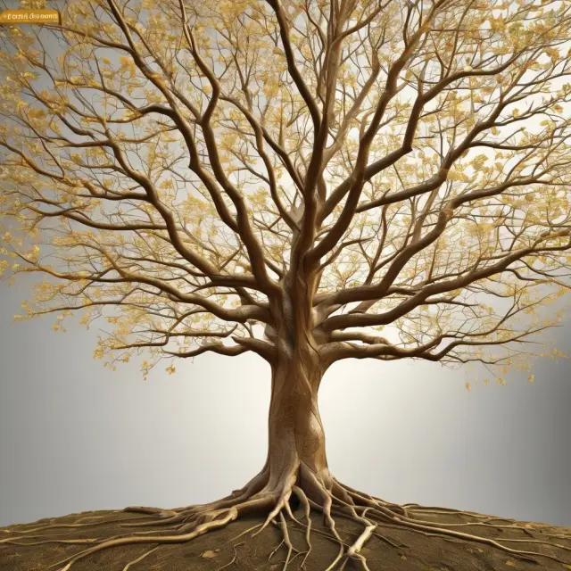 A tree representing a whole life insurance policy with gold coins symbolizing dividends growing new branches with paid-up additional insurance policies