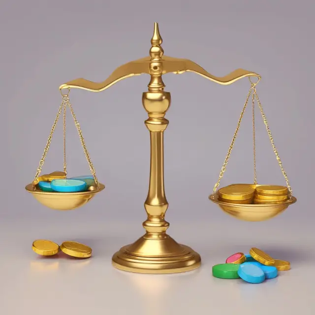 A balance scale holds par value coins representing issued shares and excess capital gems representing additional paid-in capital.