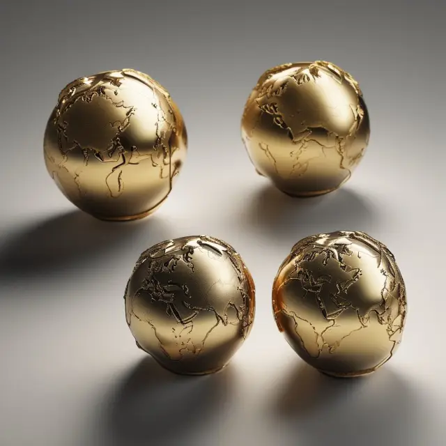 Globes symbolizing different countries with gold representing paid-up capital, illustrating variations in calculation and reporting.