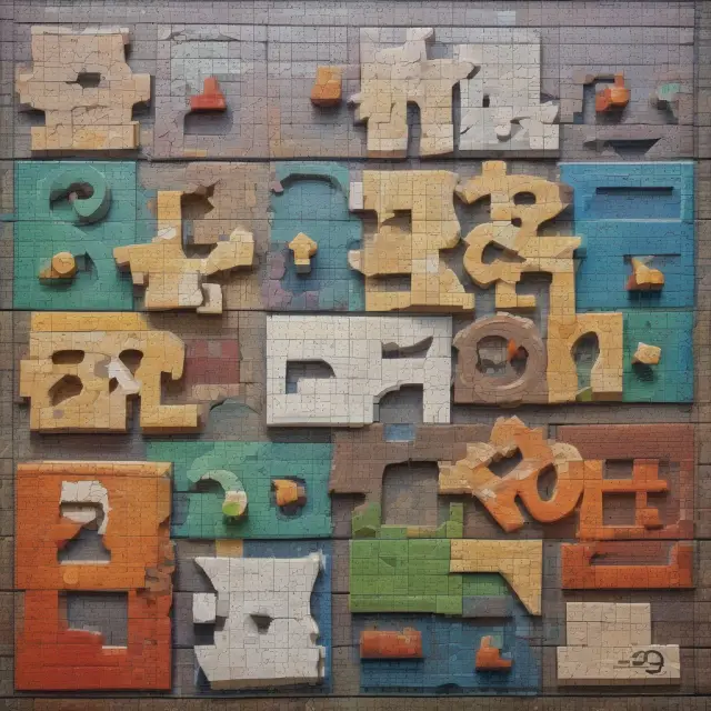 A collection of economic puzzle pieces creating a mosaic that symbolizes Say