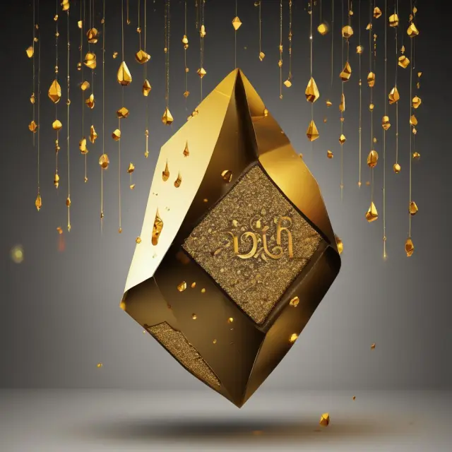 Golden prism filled with financial data droplets representing Pareto analysis and its impact on prioritizing factors in finance