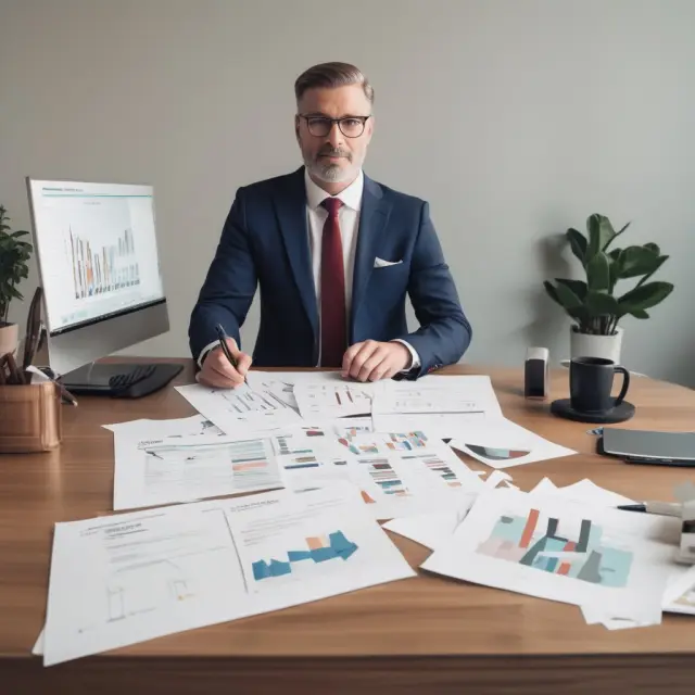 An image of a wealth manager assessing client portfolios, with the top 20% of clients highlighted, emphasizing the importance of prioritization in revenue optimization