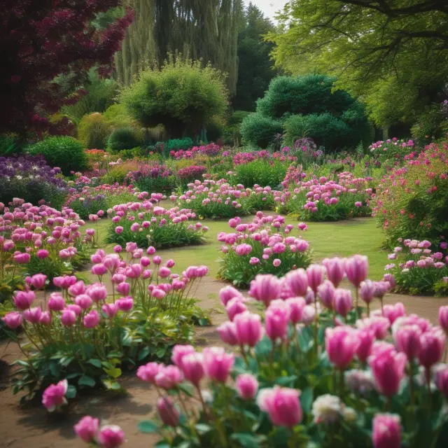 An image of a garden featuring 20% exceptional blooming flowers surrounded by 80% regular blooms, symbolizing the Pareto Principle