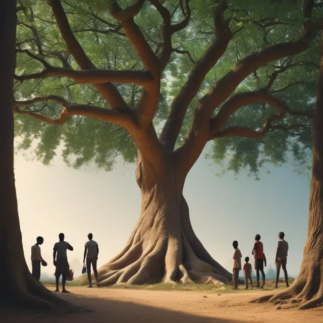 Image of a tree releasing equal shares to various branches representing beneficiaries in the context of wills and trusts