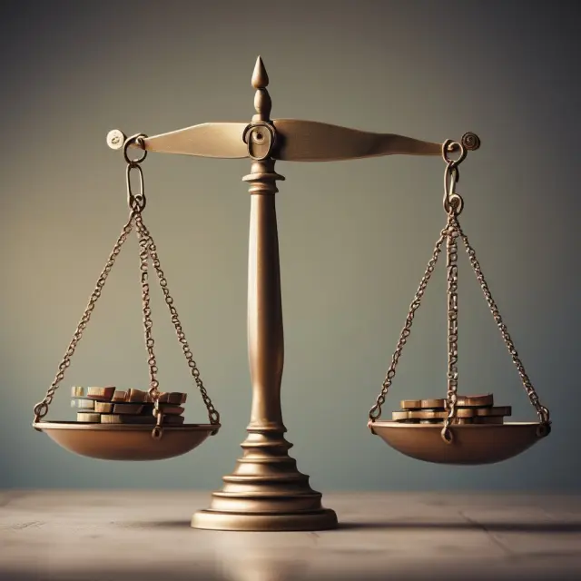 A balanced scale with diverse bond issues representing equal footing in finance