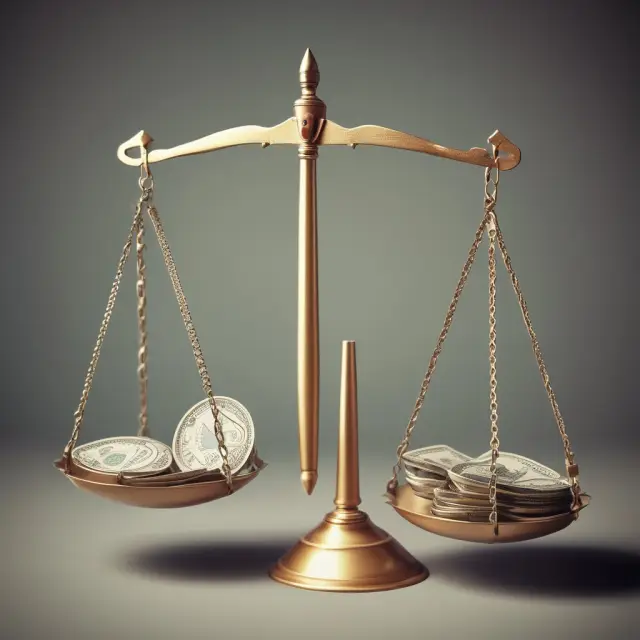 Two balanced scales with currencies and interest rates symbolizing Interest Rate Parity equilibrium