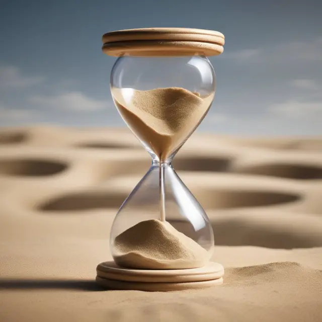 Hourglass representing the labor force participation rate, with economic cycles, demographic shifts, and social expectations influencing the sand