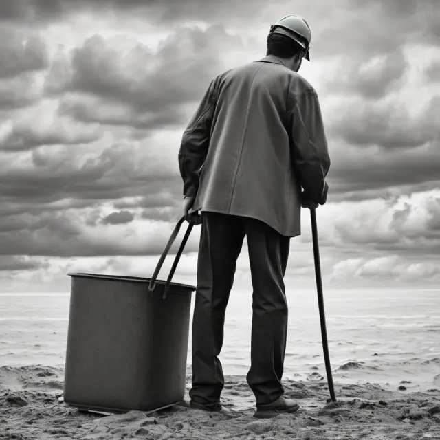 Image of a tide ebbing and flowing, symbolizing the labor force participation rate influenced by economic conditions, demographics, social expectations, and policies