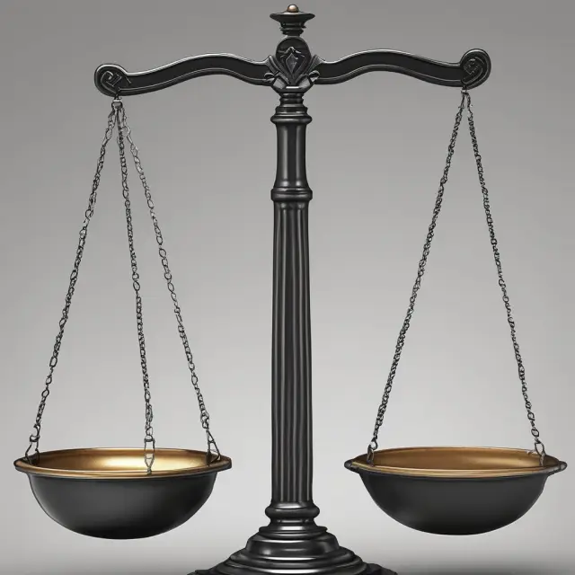 Scales display two sides: one holding a bond labeled 