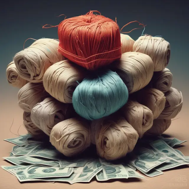 A loom weaving par value (threads representing agreements) and face value (threads representing actual values) in the world of finance.