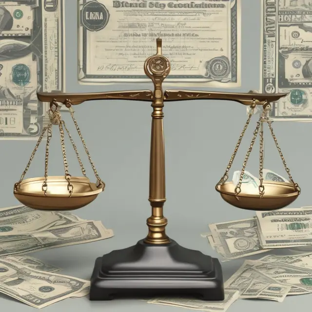 Scale showing bond certificates balanced around par value. Alt: Identifying a Bond
