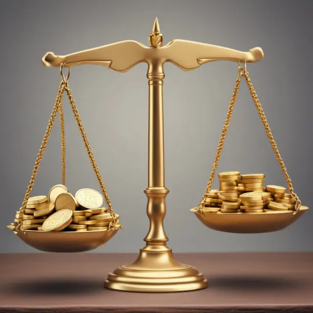 IRS scale comparing passive and active investments using gold coins