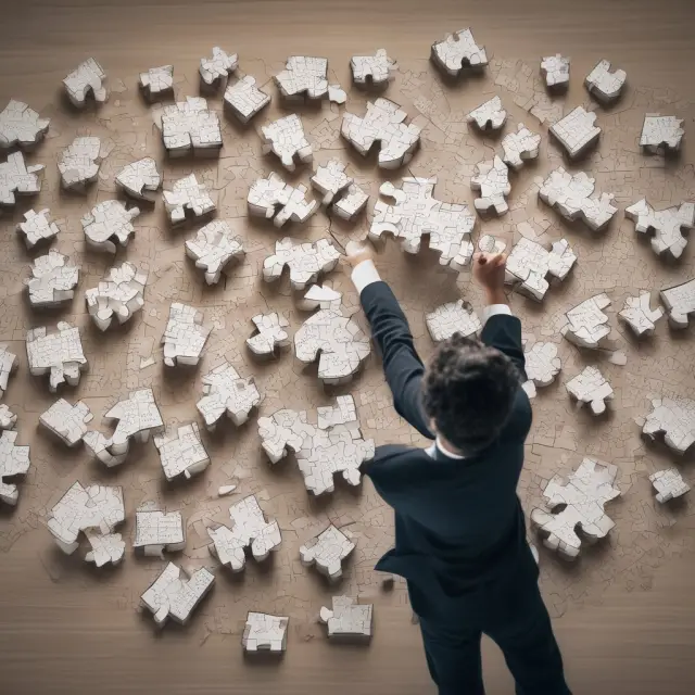 Person constructing real estate puzzle, demonstrating commitment to material participation requirements set by the Internal Revenue Service