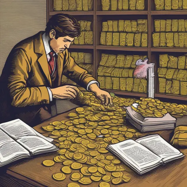 Taxman creating passive income from documents, illustrating IRS rules and examples.