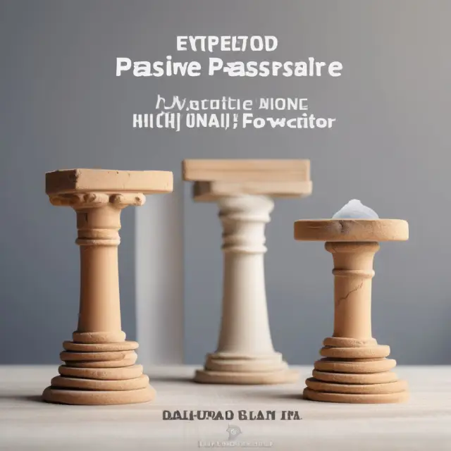 A tranquil pond with three pillars representing passive income: a rental property, self-charged interest, and no material participation in businesses.