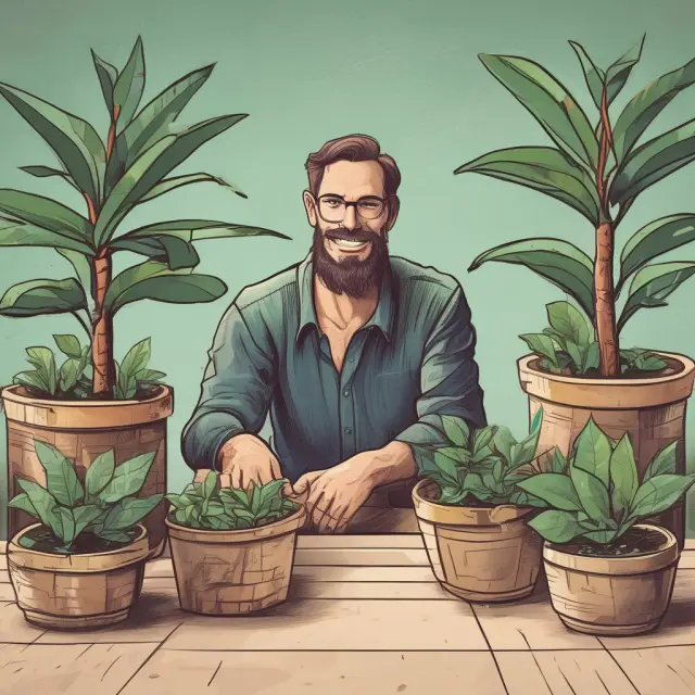 Three individuals cultivating financial freedom through real estate, e-commerce, and dividend investing. Growing income streams represented by flourishing trees.