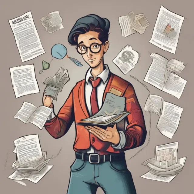 Juggler balancing taxes, phone bill, and lease agreement represents multiple contractual obligations with potential consequences.