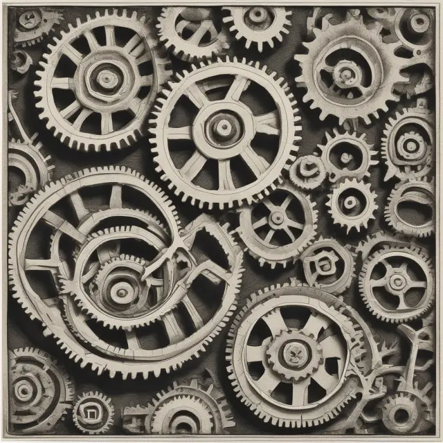 Image of historical gears interlocking to symbolize business inertia and path dependency
