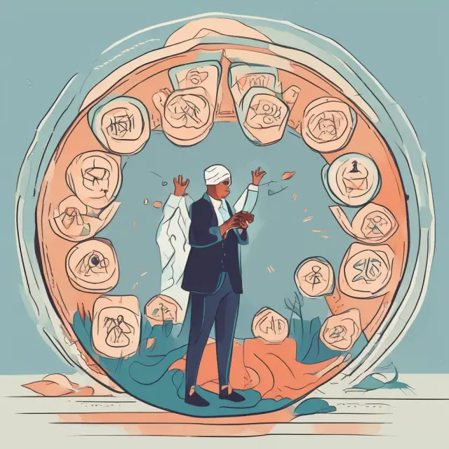 Payee (giver) and payer (receiver) connected by a bridge, symbolizing the financial transaction process