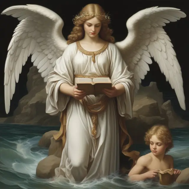 Guardian angel helping a person with SSI/SSDI manage their finances and responsibilities as a representative payee