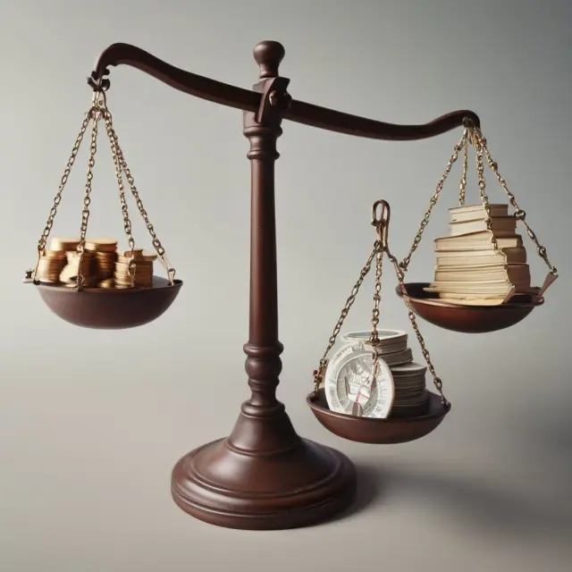 Scale with debt, equity, and payment-in-kind securities symbolizing the balance between financial instruments.