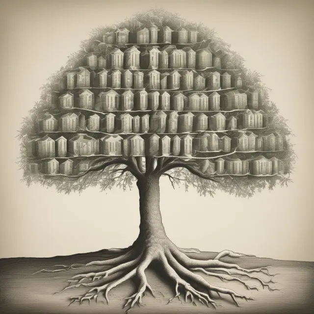A towering tree symbolizes the growth potential in investments, with various branches representing payouts from dividends and capital appreciation