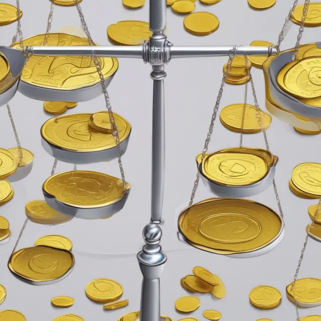 Golden scales display advantages (coins) of professional payroll services and silver coins for disadvantages, symbolizing the decision process between the two options.
