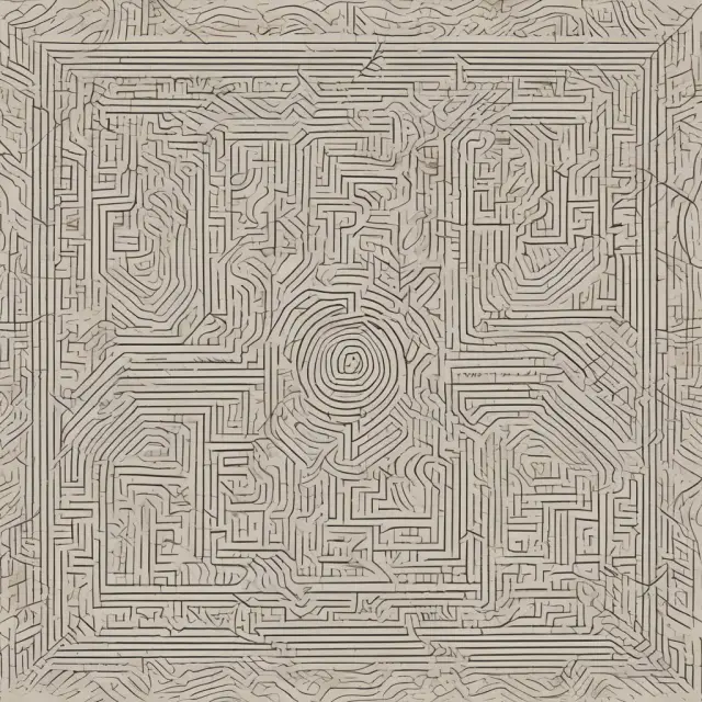 A quartet (Mean, Standard Deviation, Kurtosis, and Skewness) guiding an explorer through a maze of probability density functions.