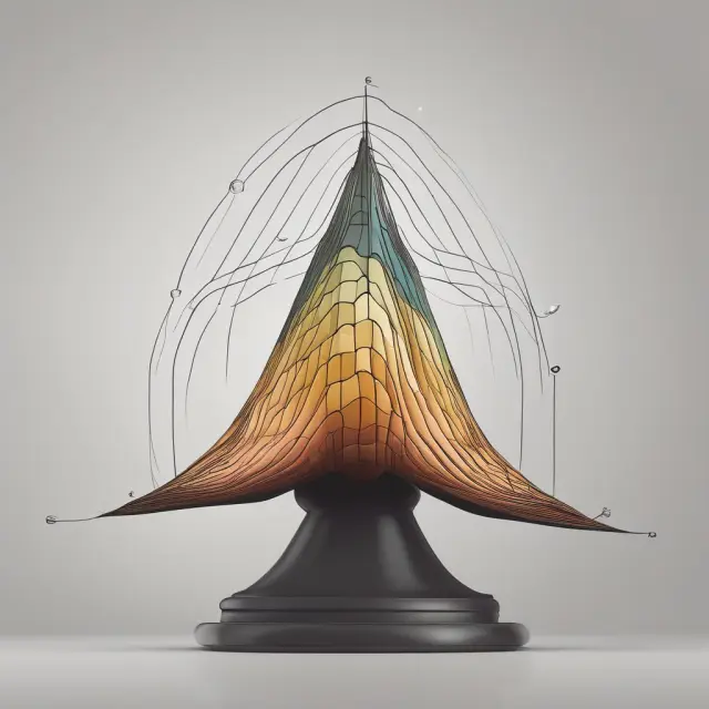 A normal distribution curve representing the probability of various returns in finance, used for risk assessment and investment analysis.